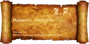 Nyemecz Pentele névjegykártya